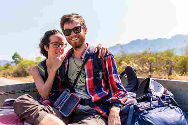 The couple travelling all over the world - without ever boarding a plane